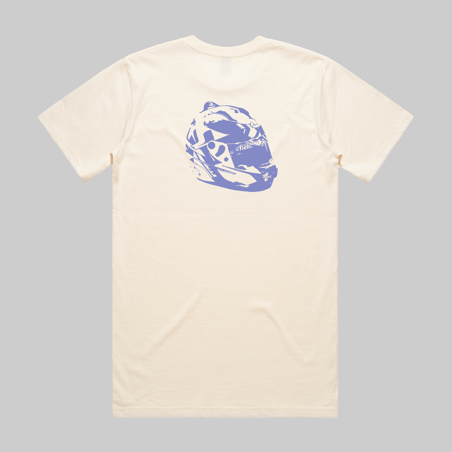 Mouzouris Helmet Tee Cream/Purple